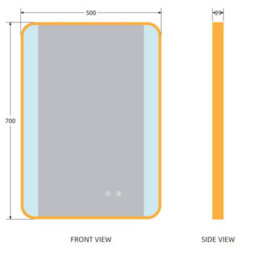 Brushed Brass 700mm X 500mm Backlit Mirror With Colour Change And Bluetooth - thumbnail 6