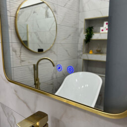 Brushed Brass 700mm X 500mm Backlit Mirror With Colour Change And Bluetooth - thumbnail 8