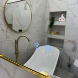 Brushed Brass 700mm X 500mm Backlit Mirror With Colour Change And Bluetooth - thumbnail 9