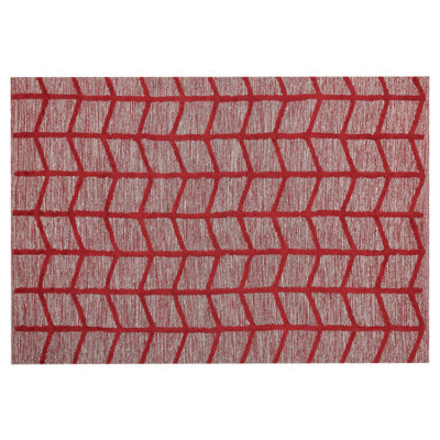 Beliani Rug Sivas Red 140 X 200 Cm Cotton - image 1