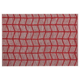 Beliani Rug Sivas Red 140 X 200 Cm Cotton