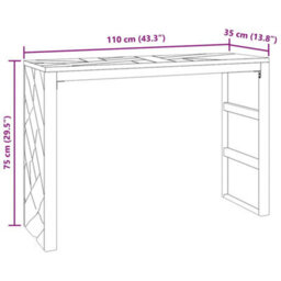 Berkfield Console Table 110X35X75 Cm Solid Wood Teak - thumbnail 9