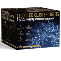 NETTA 1000 Led Cluster String Lights 12M Indoor/outdoor Christmas Lights - Cool White - thumbnail 1