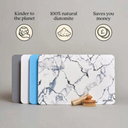 Misona Stone Bath Mat 39 X 60Cm - Quick Dry Diatomite Bathroom Mat (Grey) - thumbnail 4