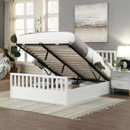 Flintshire Furniture Alyn 5Ft Kingsize White Ottoman Bed - thumbnail 2
