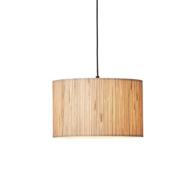 Luminosa Lighting Luminosa Longshore Single Pendant Ceiling Lamp, Natural Seagrass, Matt Black - image 1