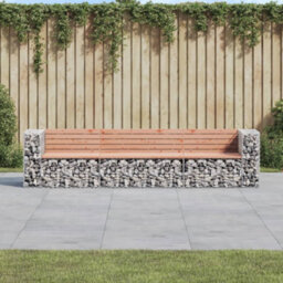 Berkfield Compact Garden Bench Gabion Design 287X71X65.5 Cm Solid Wood Douglas - thumbnail 2