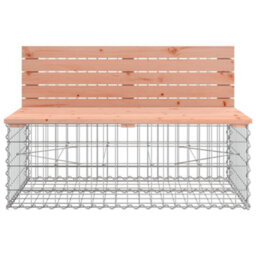 Berkfield Compact Garden Bench Gabion Design 287X71X65.5 Cm Solid Wood Douglas - thumbnail 6