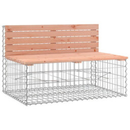 Berkfield Compact Garden Bench Gabion Design 287X71X65.5 Cm Solid Wood Douglas - thumbnail 5