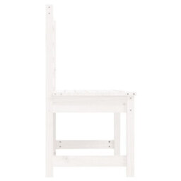 Berkfield Garden Bench White 109 Cm Solid Wood Pine - thumbnail 5