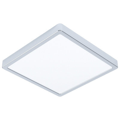 Stylish Wall Flush Ceiling Light With Chrome Shade And White Plastic Led Bulb - 20W - image 1