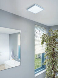 Stylish Wall Flush Ceiling Light With Chrome Shade And White Plastic Led Bulb - 20W - thumbnail 4