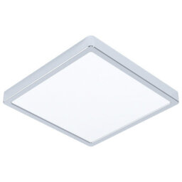 Stylish Wall Flush Ceiling Light With Chrome Shade And White Plastic Led Bulb - 20W