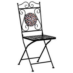 Beliani Set Of 2 Garden Chairs Carpino Metal Black - thumbnail 5