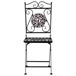 Beliani Set Of 2 Garden Chairs Carpino Metal Black - thumbnail 6