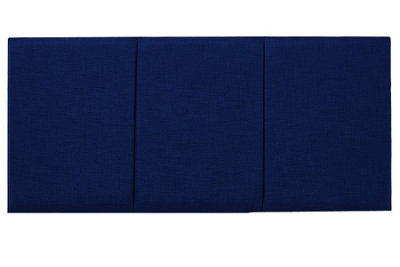 "Slumbre Alton Turin Linen 2Ft6 Small Single 20"" Headboard -  Blue"