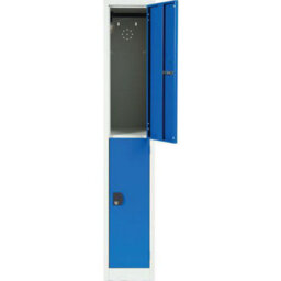 Manutan Expert 2 Tier Blue/grey Commercial Locker 1800X315X500mm - thumbnail 2