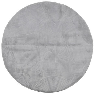 Berkfield Modern Rug Iza Short Pile Scandinavian Look Grey Size  100 Cm