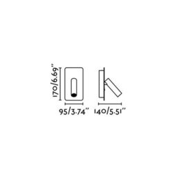 Luminosa Lighting Luminosa Suau Led Black Reading Light High Power 3W 3000K - thumbnail 2