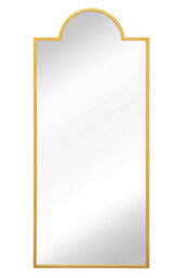 "Mirroroutlet Fenestra Arched - Gold Contemporary Wall And Leaner Mirror 67"" X 29"" (170 X 75Cm)" - thumbnail 2