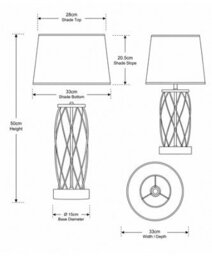 Lighting Supermarket Ashleigh Black Metal Lattice Cylinder Lantern Table Lamp With Grey Linen Shade - thumbnail 4