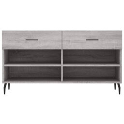 Berkfield Shoe Bench Grey Sonoma 102X35X55 Cm Engineered Wood - thumbnail 6