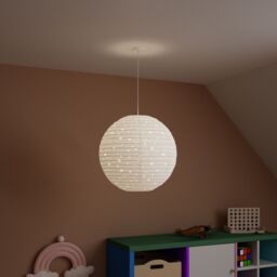 GoodHome Greylag White Star Round Lamp Shade (D)38Cm - thumbnail 6