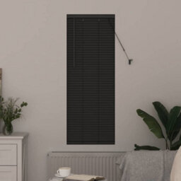 Berkfield Window Blind With Curtains Manual Dark Grey Aluminium - thumbnail 3