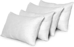 Nod Off Ultra Bounce Pillows With Hollowfibre Filling - Microfiber Satin Stripe Case Breathable And Comfortable - Non-Allergenic Standard - thumbnail 1