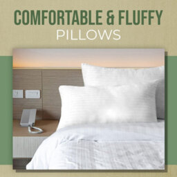 Nod Off Ultra Bounce Pillows With Hollowfibre Filling - Microfiber Satin Stripe Case Breathable And Comfortable - Non-Allergenic Standard - thumbnail 5