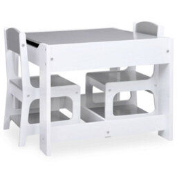 Walplus Children's Table With 2 Chairs White Mdf - thumbnail 4