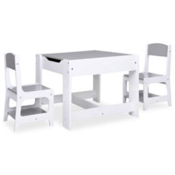 Walplus Children's Table With 2 Chairs White Mdf - thumbnail 3
