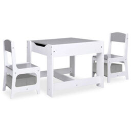 Walplus Children's Table With 2 Chairs White Mdf - thumbnail 2