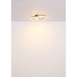 Luminosa Lighting Luminosa Adda Integrated Led Semi Flush Ceiling Light Matt Black 2X Led 3000K - thumbnail 5