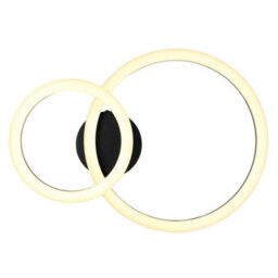 Luminosa Lighting Luminosa Adda Integrated Led Semi Flush Ceiling Light Matt Black 2X Led 3000K - thumbnail 3