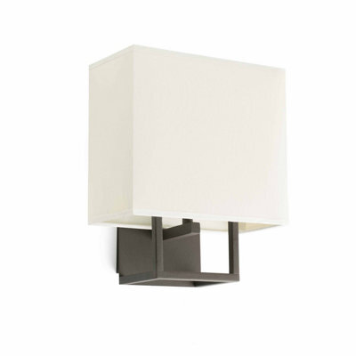 Luminosa Lighting Luminosa Vesper 1 Light Indoor Wall Lamp Brown With Shade, E14 - image 1