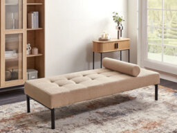 Beliani Chaise Longue Chinon Boucle Beige - thumbnail 2