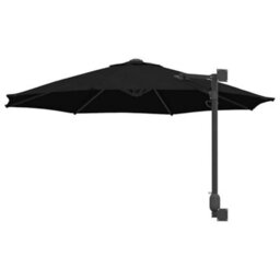 Berkfield Garden Parasol Black, Black 248 X 248 X 148 Cm Polyester, Steel - thumbnail 6
