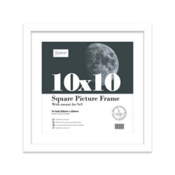 "10X10"" White Picture Frame - 10X10"" Square Frame With 9X9"" Mount For 10X10""/9X9"" Pictures Moderrn Style Thin Edge, 1 Pack" - thumbnail 1