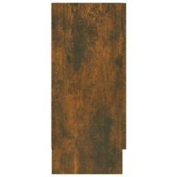 Berkfield Stylish Vitrine Cabinet Smoked Oak 120X30.5X70 Cm Engineered Wood - thumbnail 4