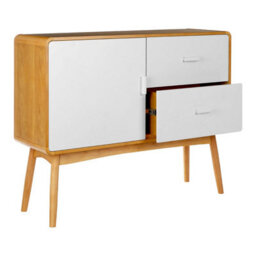 Orsina Scandi Style Sideboard, Natural Wood Sideboard, Modern Oak Wood Sideboard, 1 Door And 2 Drawer Sideboard - thumbnail 5