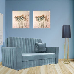 Viva Glam Iii 3 Seater Sofa Bed With Hidden Storage Sinuous Springs Solid Wood Legs Blue - thumbnail 3