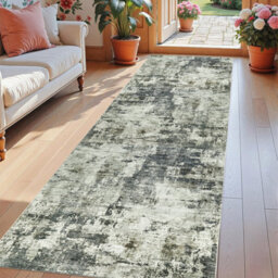 Ameha Modern Grey Abstract Cashmere Runner 60 X 220 Cm Frost Rug Master Bedroom Mats - thumbnail 5