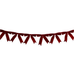 1.8M Luxury Velvet Red Bow Garland - thumbnail 2