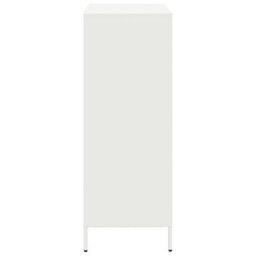 Berkfield Highboard White 68X39X103.5 Cm Steel - thumbnail 6
