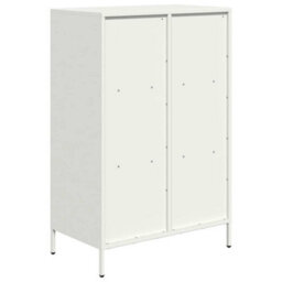 Berkfield Highboard White 68X39X103.5 Cm Steel - thumbnail 7