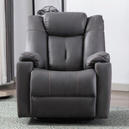 More4Homes Afton Fabric Recliner Rocking Swivel Gaming Cinema Lounge Sofa Chair Charcoal - thumbnail 7