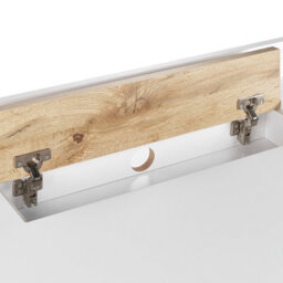 Beliani Office Desk 120X60 Cm White And Light Wood With Metal Legs - thumbnail 8