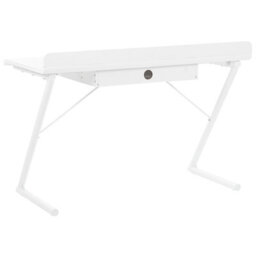 Beliani Office Desk 120X60 Cm White And Light Wood With Metal Legs - thumbnail 6