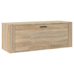 Walplus Wall Shoe Cabinet Sonoma Oak 100X35X38 Cm Engineered Wood - thumbnail 2